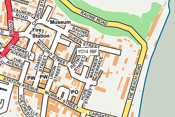 YO14 9BF map - OS OpenMap – Local (Ordnance Survey)