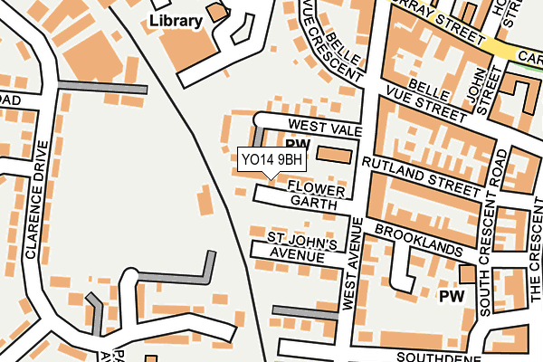 YO14 9BH map - OS OpenMap – Local (Ordnance Survey)