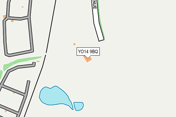 YO14 9BQ map - OS OpenMap – Local (Ordnance Survey)