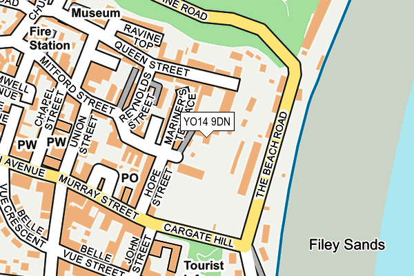 YO14 9DN map - OS OpenMap – Local (Ordnance Survey)
