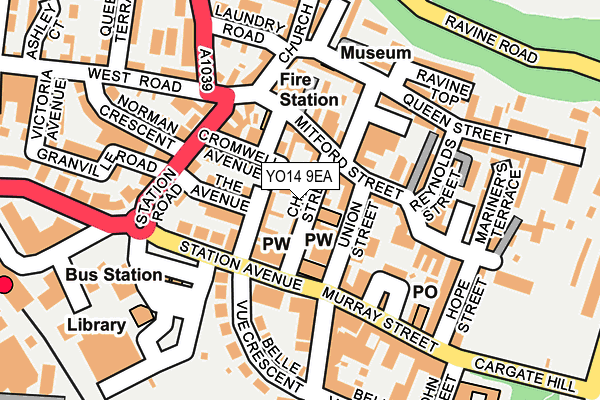 YO14 9EA map - OS OpenMap – Local (Ordnance Survey)