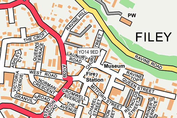 YO14 9ED map - OS OpenMap – Local (Ordnance Survey)