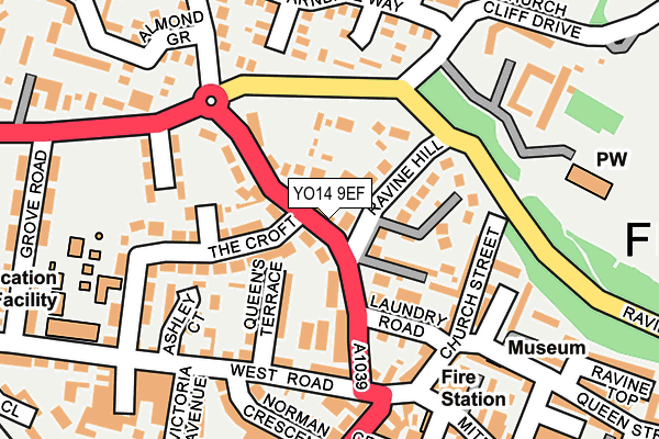 YO14 9EF map - OS OpenMap – Local (Ordnance Survey)