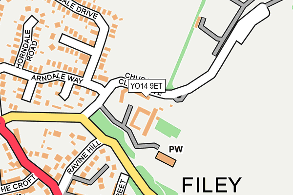 YO14 9ET map - OS OpenMap – Local (Ordnance Survey)