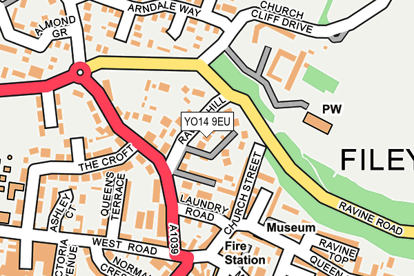 YO14 9EU map - OS OpenMap – Local (Ordnance Survey)