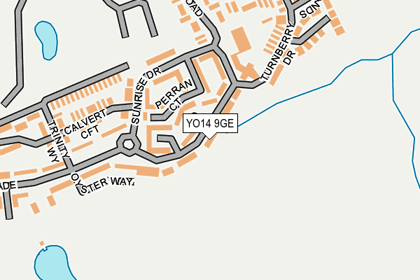 YO14 9GE map - OS OpenMap – Local (Ordnance Survey)