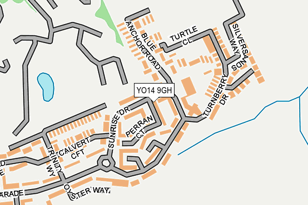 YO14 9GH map - OS OpenMap – Local (Ordnance Survey)