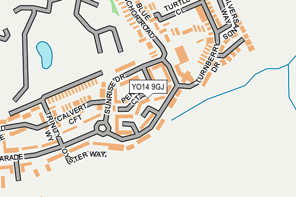 YO14 9GJ map - OS OpenMap – Local (Ordnance Survey)
