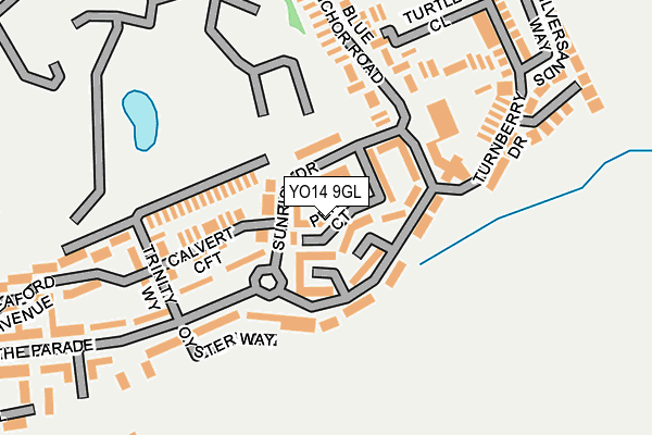 YO14 9GL map - OS OpenMap – Local (Ordnance Survey)