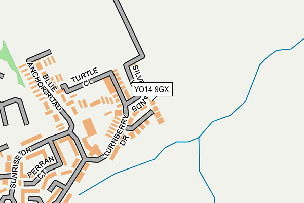 YO14 9GX map - OS OpenMap – Local (Ordnance Survey)