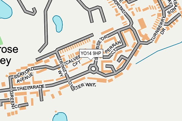 YO14 9HP map - OS OpenMap – Local (Ordnance Survey)