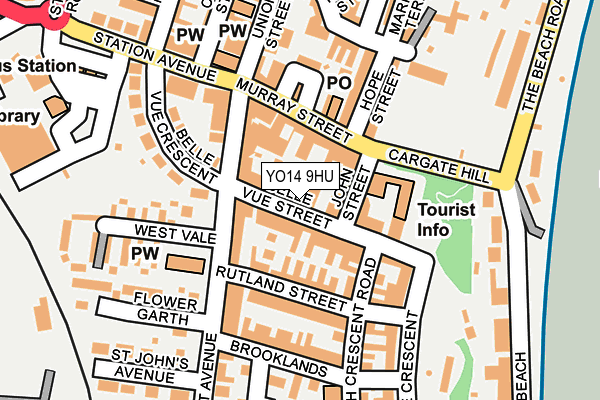 YO14 9HU map - OS OpenMap – Local (Ordnance Survey)