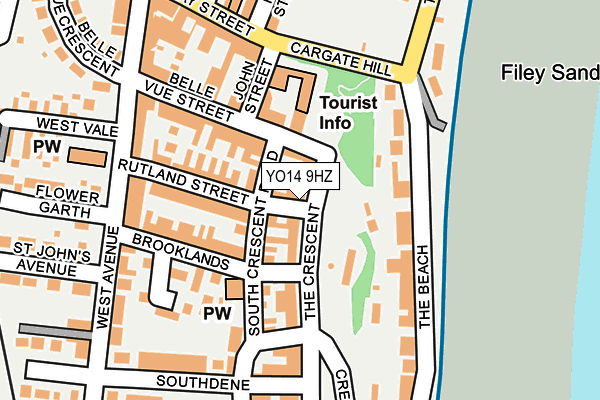Map of NICHOLSONS LETTINGS & MANAGEMENT (FILEY) LTD at local scale