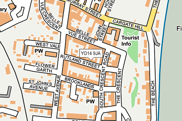 YO14 9JA map - OS OpenMap – Local (Ordnance Survey)