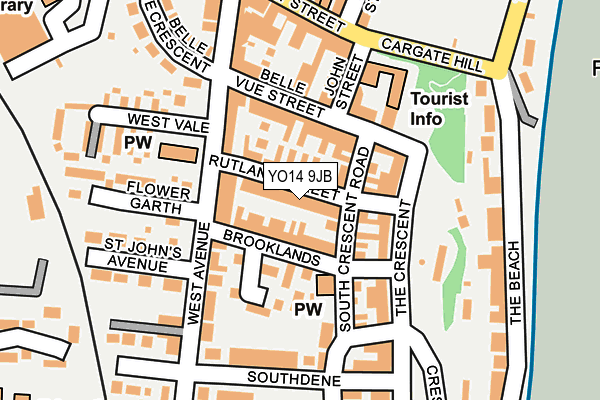 YO14 9JB map - OS OpenMap – Local (Ordnance Survey)