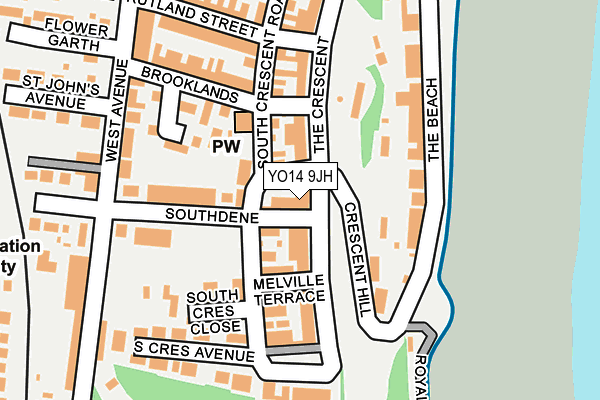 YO14 9JH map - OS OpenMap – Local (Ordnance Survey)