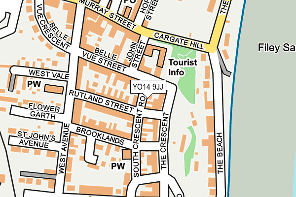 YO14 9JJ map - OS OpenMap – Local (Ordnance Survey)