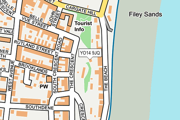 YO14 9JQ map - OS OpenMap – Local (Ordnance Survey)