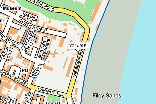 YO14 9LE map - OS OpenMap – Local (Ordnance Survey)