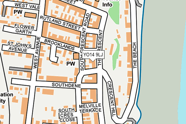 YO14 9LJ map - OS OpenMap – Local (Ordnance Survey)