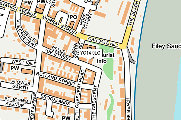 YO14 9LQ map - OS OpenMap – Local (Ordnance Survey)