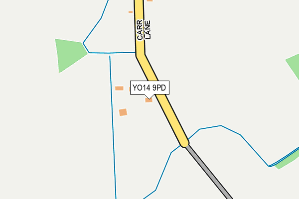 YO14 9PD map - OS OpenMap – Local (Ordnance Survey)