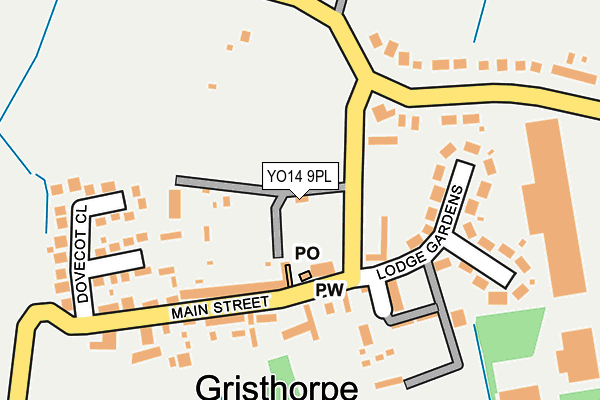 YO14 9PL map - OS OpenMap – Local (Ordnance Survey)