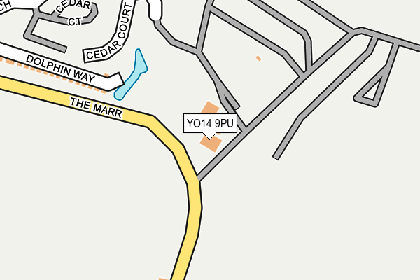 YO14 9PU map - OS OpenMap – Local (Ordnance Survey)