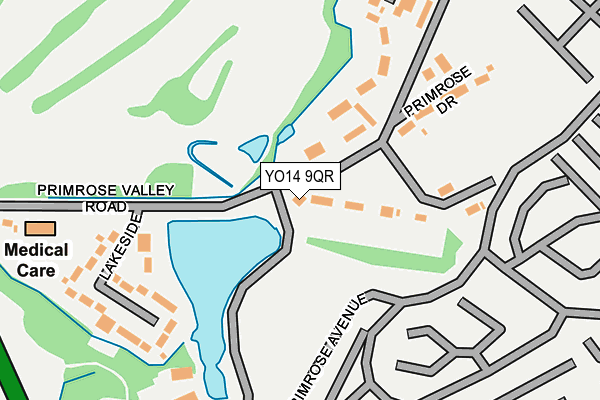 YO14 9QR map - OS OpenMap – Local (Ordnance Survey)