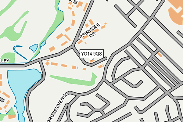 YO14 9QS map - OS OpenMap – Local (Ordnance Survey)