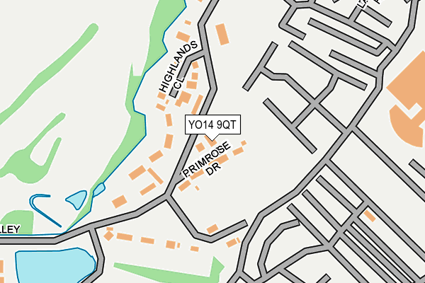 YO14 9QT map - OS OpenMap – Local (Ordnance Survey)