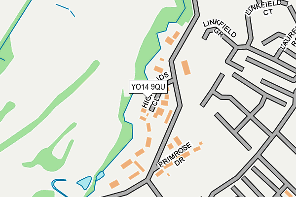 YO14 9QU map - OS OpenMap – Local (Ordnance Survey)