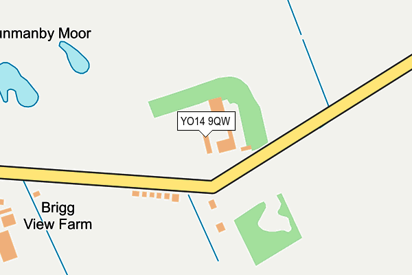 YO14 9QW map - OS OpenMap – Local (Ordnance Survey)