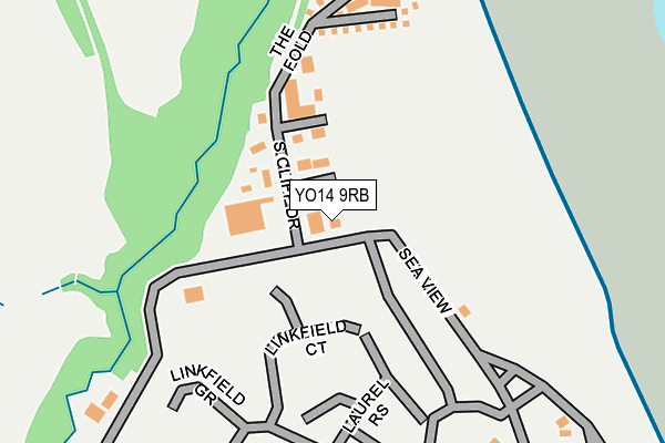 YO14 9RB map - OS OpenMap – Local (Ordnance Survey)