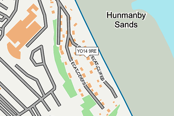 YO14 9RE map - OS OpenMap – Local (Ordnance Survey)