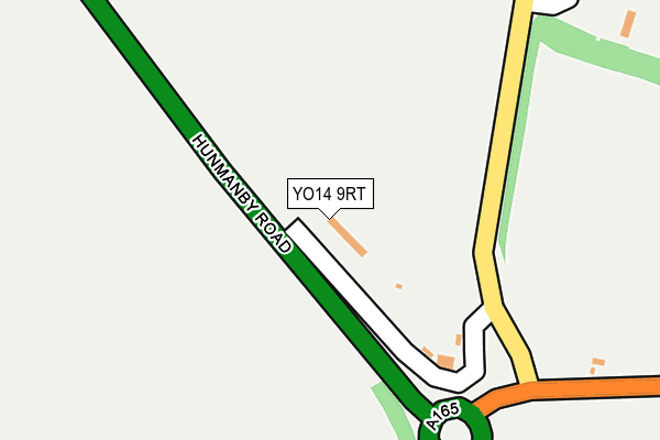 YO14 9RT map - OS OpenMap – Local (Ordnance Survey)