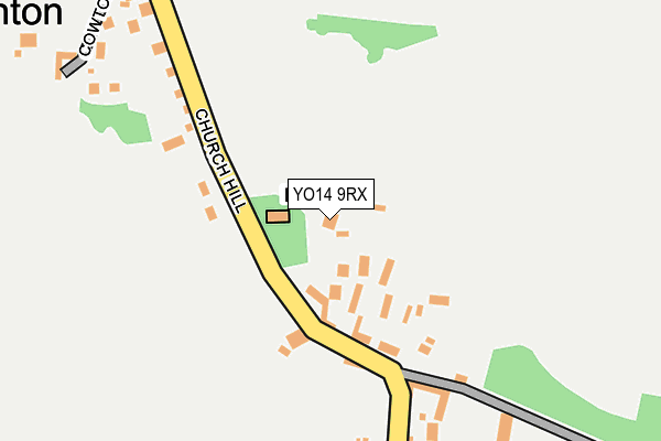 YO14 9RX map - OS OpenMap – Local (Ordnance Survey)