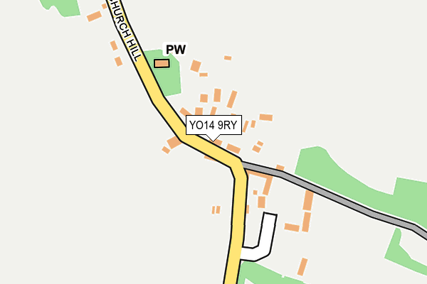 YO14 9RY map - OS OpenMap – Local (Ordnance Survey)