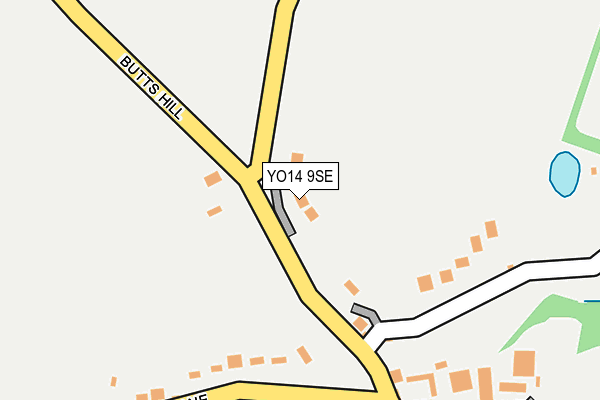YO14 9SE map - OS OpenMap – Local (Ordnance Survey)