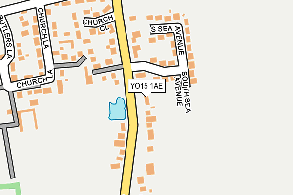 YO15 1AE map - OS OpenMap – Local (Ordnance Survey)