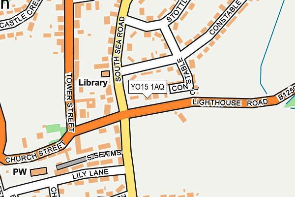 YO15 1AQ map - OS OpenMap – Local (Ordnance Survey)
