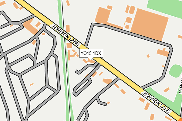 YO15 1DX map - OS OpenMap – Local (Ordnance Survey)