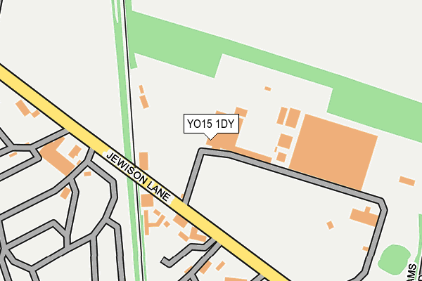 YO15 1DY map - OS OpenMap – Local (Ordnance Survey)