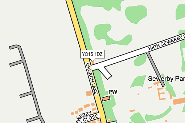 YO15 1DZ map - OS OpenMap – Local (Ordnance Survey)
