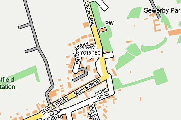 YO15 1EG map - OS OpenMap – Local (Ordnance Survey)