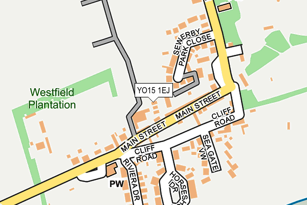 YO15 1EJ map - OS OpenMap – Local (Ordnance Survey)
