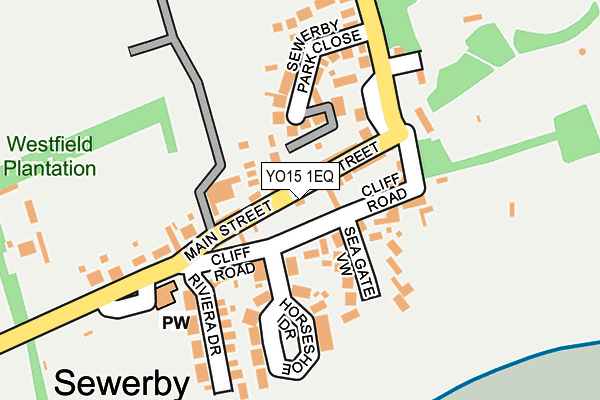 YO15 1EQ map - OS OpenMap – Local (Ordnance Survey)