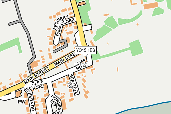 YO15 1ES map - OS OpenMap – Local (Ordnance Survey)