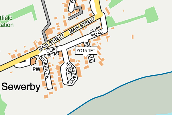 YO15 1ET map - OS OpenMap – Local (Ordnance Survey)