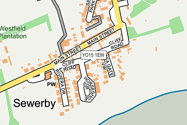 YO15 1EW map - OS OpenMap – Local (Ordnance Survey)